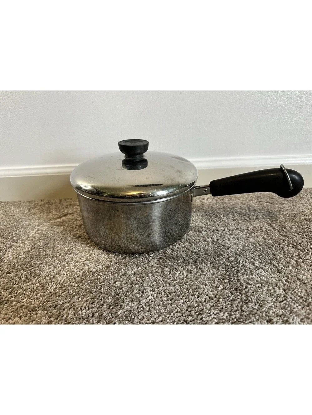Vintage Revere Ware 2Qt Stainless Steel Sauce Pan Pot with Lid GOOD SHAPE